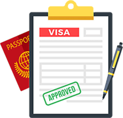 formulaire et passeport du e-visa russe